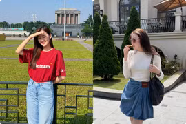 Hot face sao Việt: Hoa hậu Quế Anh từ miền Nam ra thăm Lăng Bác