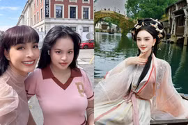 Hot face sao Việt: Thúy Hạnh và con gái khám phá Milan sau khi nhập học