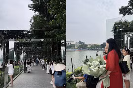[GALLERY] Không gian nghệ thuật mới bên hồ Gươm hút khách cuối tuần