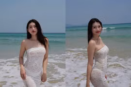 'Mẹ bỉm sữa' Quỳnh Châu khoe dáng quyến rũ, đẹp không kém thời son rỗi