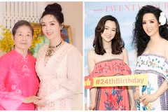 Trầm trồ nhan sắc 3 thế hệ nhà Hoa hậu Đền Hùng Giáng My