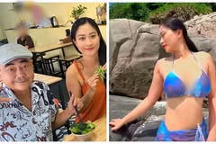 Bạn gái NSND Việt Anh khoe dáng với áo tắm trên biển