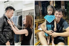 Diễn viên Hà Việt Dũng hạnh phúc bên vợ đẹp con xinh 