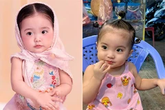 Con gai út Khánh Thi - Phan Hiển xinh như búp bê