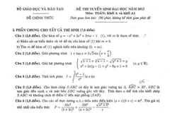 Gợi ý giải đề thi môn Toán khối A và A1 2013
