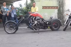 Môtô độ động cơ máy bay độc nhất Việt Nam “bị tóm“