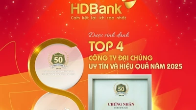 HDBank giữ vị trí thứ 3 Top ngân hàng niêm yết uy tín và hiệu quả nhất Việt Nam
