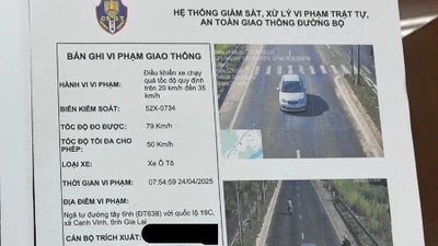 45 ngày vi phạm tốc độ 17 lần, tài xế bị phạt 101 triệu đồng