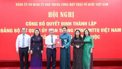 Công bố quyết định thành lập Đảng bộ cơ quan UBTƯ MTTQ Việt Nam 