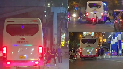 Xe "Đức Hữu" đón trả khách vô tội vạ ở Hà Nội