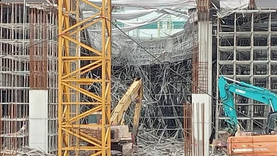 Sập giàn giáo công trình Goertek Công ty Hợp lực thi công ở Bắc Ninh