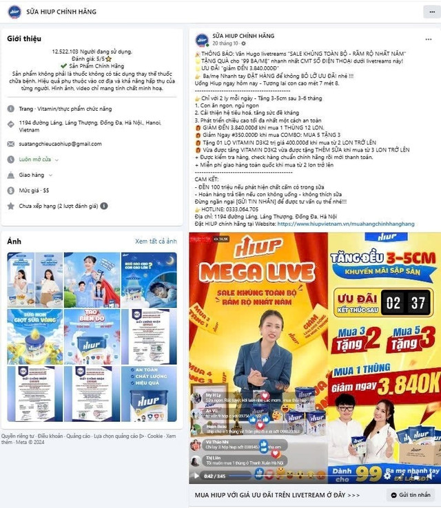 Sữa Hiup sử dụng hình ảnh các nghệ sĩ nổi tiếng để quảng cáo, khiến người tiêu dùng đặt rất nhiều lòng tin khi chọn mua sản phẩm/ Ảnh congly.vn 1111.jpg