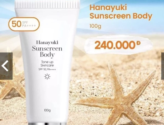 Lô sản phẩm Hanayuki Sunscreen Body (kem chống nắng toàn thân) vừa bị thu hồi/ Ảnh NLĐ 11.jpg