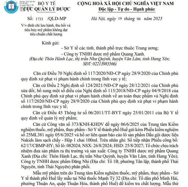 Quyết định thu hồi sản phẩm của Cục Quản lý Dược/Ảnh chụp màn hình 1-5797.jpg
