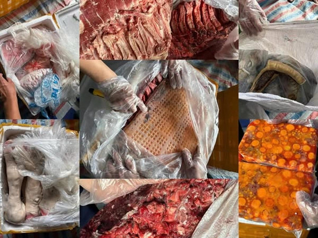 Sản phẩm đã bốc mùi hôi thối /Ảnh Công an Nam Định Sản phẩm đã bốc mùi hôi thối /Ảnh Công an Nam Định