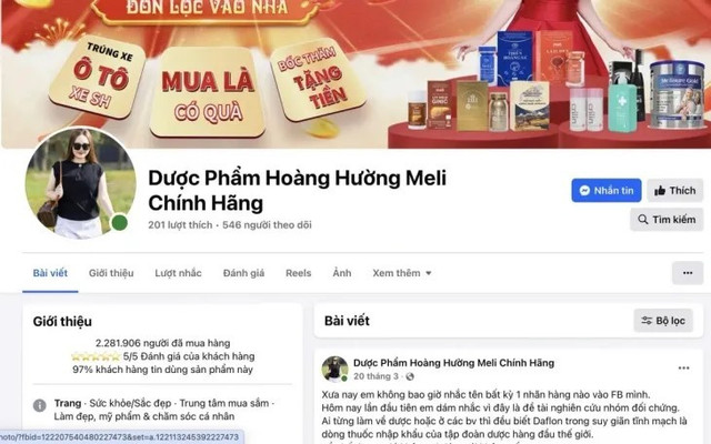 Fanpage "Dược phẩm Hoàng Hường meli chính hãng"/Ảnh VTV 1-4300.jpg
