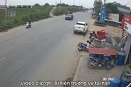 Máy xúc hất văng xe máy trên Quốc lộ ở Phú Thọ, hai người bị khởi tố