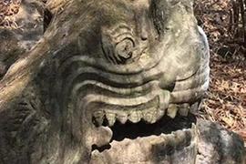 Tận mục tượng Makara kỳ bí tại Campuchia, sinh vật huyền thoại gây chấn động