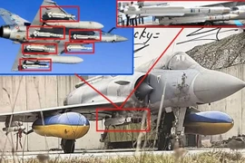 Bức ảnh mới công bố xác nhận các tiêm kích Mirage 2000 của Không quân Ukraine hiện đã được trang bị tên lửa MICA do Pháp sản xuất, qua đó mở rộng đáng kể khả năng đánh chặn tên lửa hành trình Nga ở cự ly tầm trung (Nguồn ảnh: Army Recognition Group / Không quân Pháp / Volyn SOS Medical)