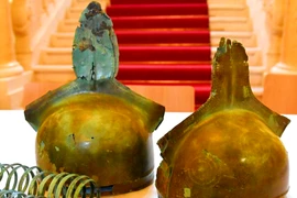 Đi hái nấm, vô tình tìm thấy mũ bảo vệ thời Đồ Đồng quý giá