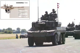 Xe trinh sát bọc thép EBRC Jaguar 6x6 của Pháp, được trang bị pháo CTA 40mm và tên lửa MMP, là xương sống trong quan hệ đối tác CaMo giữa Pháp và Bỉ. Hiện một biến thể trang bị pháo 105mm đang được xem xét nhằm tăng cường khả năng hỏa lực trực tiếp. (Nguồn ảnh: Army Recognition Group)