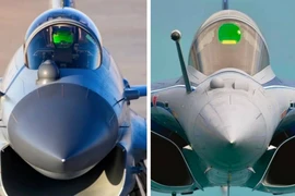 Tiêm kích J-10C (bên trái) và Rafale