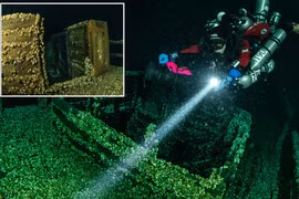 Bất ngờ tìm thấy xác tàu cổ hàng trăm năm còn nguyên cột buồm