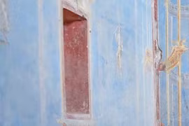 Căn phòng màu xanh hiếm thấy sau gần 2.000 năm bị núi lửa chôn vùi