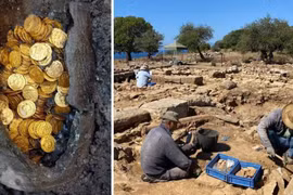 Tận mục chiếc bình cổ đầy đồng tiền vàng Ba Tư 