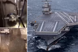 Nước thải tràn trên tàu USS Gerald Ford.