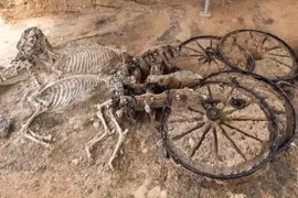 Khai quật khu mộ Hy Lạp cổ đại chứa hài cốt và xe ngựa 