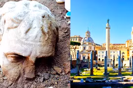 Sửng sốt phát hiện đầu tượng đá cẩm thạch người có tóc gợn sóng