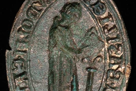 Phát hiện con dấu khắc hình ca trưởng thánh lễ thời Trung Cổ 