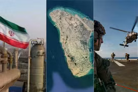 Do Kharg Island tập trung khoảng 90-95% lượng xuất khẩu dầu thô của Iran, với các đường ống từ những mỏ lớn dẫn về một cảng nước sâu duy nhất có thể xử lý tới hàng triệu thùng mỗi ngày, nên việc kiểm soát nơi này sẽ mang lại cho Mỹ một điểm gây sức ép duy nhất để buộc Tehran mở lại eo biển Hormuz. (Nguồn ảnh: Bộ Quốc phòng Iran, Google Maps, Bộ Quốc phòng Mỹ)