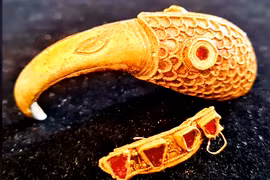 Lộ diện báu vật đầu quạ mạ vàng hơn 1.300 năm tuổi gây sốc