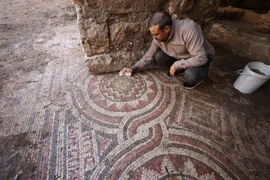 Tình cờ tìm thấy tranh sàn khảm 1.500 năm tuổi trong nhà máy cũ