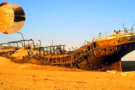  Con tàu chở vàng mất tích 500 năm bất ngờ hiện ra giữa sa mạc