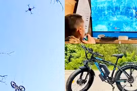 Ukraine dùng UAV thả xe đạp điện cứu binh sĩ bị bao vây