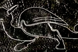 Soi mảnh da cổ, giật mình thấy hình rồng thời Trung Cổ 