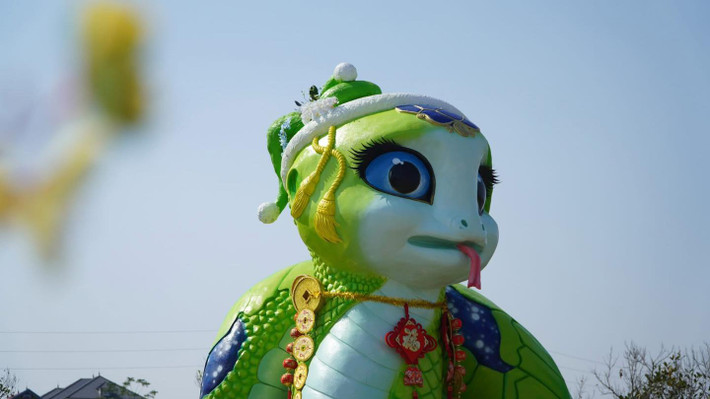 Đôi mắt long lanh cùng biểu cảm "ngố tàu" khiến chú rắn này trông bớt đi phần đáng sợ mà trở nên hiền hòa, đáng yêu.