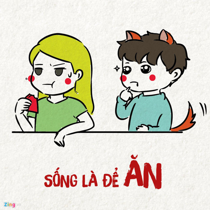 Thánh ăn ké: Chỗ nào có đồ ăn, chỗ đó ngay lập tức nó sẽ có mặt. Đáng nói là nó không thèm tự mua đồ ăn, thấy ai ăn gì lại ké. "Cho xin một miếng" chính là câu cửa miệng danh bất hư truyền của kiểu bạn cùng phòng này.