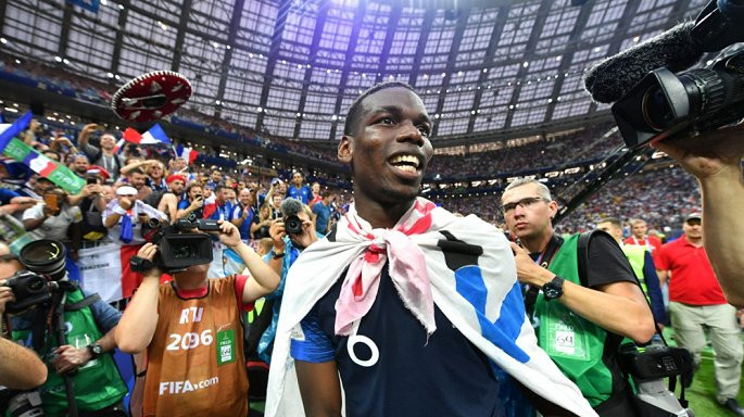 Paul Pogba thi đấu 6 trận tại World Cup 2018. Trận gặp Đan Mạch ở lượt cuối vòng bảng sau khi Pháp đã chắc suất đi tiếp, anh được cho nghỉ để dưỡng sức cho vòng knock-out.