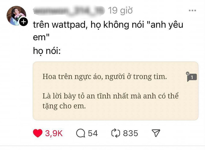 Chỉ mới cho ra mắt vào tháng 6/2023, thế nhưng MXH Threads đã thu hút rất nhiều người dùng. Đây là nơi chia sẻ những nội dung ngắn, hay thậm chí đơn giản chỉ là những câu hỏi topic thảo luận, thế nhưng được rất nhiều bạn trẻ yêu thích. Rất nhiều trend đã được tạo ra trên nền tảng này, điển hình là "Wattpad nói".