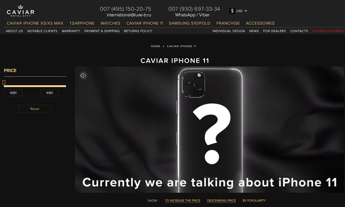 Phiên bản iPhone Apollo 11 siêu sang này sẽ chỉ được sản xuất với số lượng giới hạn 50 chiếc trên toàn thế giới, theo đơn đặt hàng. Giá tùy chọn của 3 phiên bản bộ nhớ: 64GB, 128GB hoặc 512GB rơi vào khoảng 4.400 đến 5.110 USD.