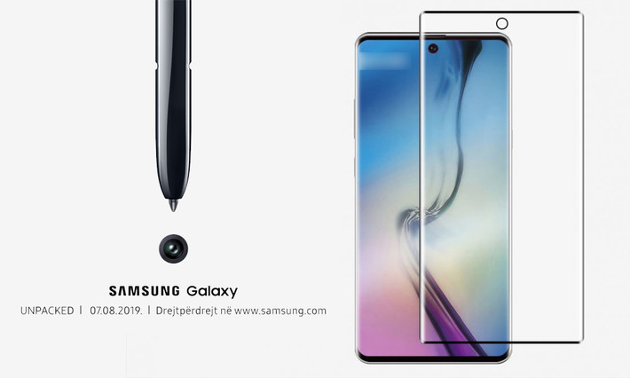 Sự kiện Galaxy Unpacked diễn ra ngày 8/8, theo giờ Việt Nam, là nơi Samsung sẽ ra mắt hai mẫu máy mới nhất của mình, gồm: Galaxy Note 10 và Note 10+. Bộ đôi flagship sẽ được trang bị bộ vi xử lý Snapdragon 855+ phiên bản mới hoàn toàn, đi kèm bộ nhớ đệm 12GB RAM, và tùy chọn dung lượng bộ nhớ trong 256GB hoặc 512GB.
