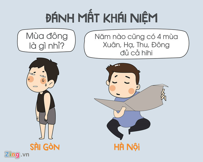 Nếu Hà Nội có 4 mùa xuân hạ thu đông thì Sài Gòn chỉ có hai mùa: Mùa nóng và mùa rất nóng. Muốn trải nghiệm cảm giác mùa đông ở Sài Gòn thì quên đi, điều đó sẽ chẳng bao giờ xảy ra. "Nhiều lúc muốn hưởng cảm giác mùa đông nhưng chưa bao giờ thành hiện thực. Quá ghen tỵ với các bạn ở miền Bắc mà", Trần Nguyễn Ngọc Hương (22 tuổi, TP.HCM) cho hay.
