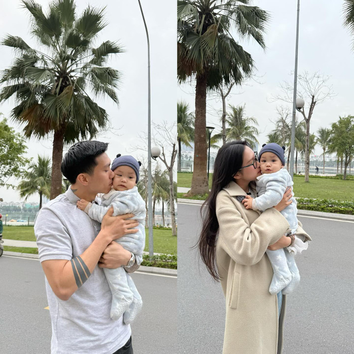 Trên trang cá nhân, Hải My thường xuyên đăng tải những khoảnh khắc gia định hạnh phúc bên cạnh bé Lúa - con trai đầu lòng của cô và Đoàn Văn Hậu.
