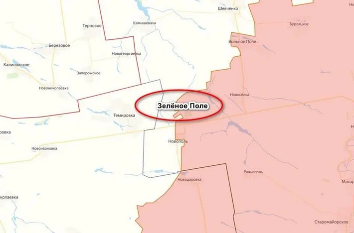 RFAF không chỉ tiến quân ở phía bắc chiến trường Donetsk, mà còn tăng tốc tiến xa hơn về phía nam, đặc biệt là tại khu vực ngã ba giữa ba tỉnh Donetsk, Zaporizhzhya và Dnepropetrovsk. Tại đây, ngôi làng Zelenoe Pole đã nằm dưới sự kiểm soát của RFAF, thông tin này được Bộ Quốc phòng Nga thông báo vào ngày 28/5.