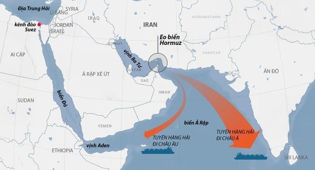 Thứ hai là Lữ đoàn Hezbollah và Iran có thể phong tỏa eo biển Hormuz trong vòng 48 giờ. Phần hẹp nhất của eo biển Hormuz chỉ có 54 km, và với khả năng của Lữ đoàn Hezbollah và Iran, họ có thể bố trí 2.000 quả mìn thông minh trong hai ngày. Động thái này tàn nhẫn đến mức nào?