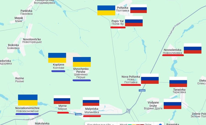 Kênh Military Summary đưa tin, trên thực tế, quân Ukraine đã mất quyền kiểm soát ở làng Popov Yar và tất cả các điểm chốt lân cận. Lực lượng xung kích Nga đã đẩy lùi quân Ukraine khỏi khu phức hợp trang trại lợn APK-INVEST và đang trên đường tiến đến làng Shevchenko Pershe.